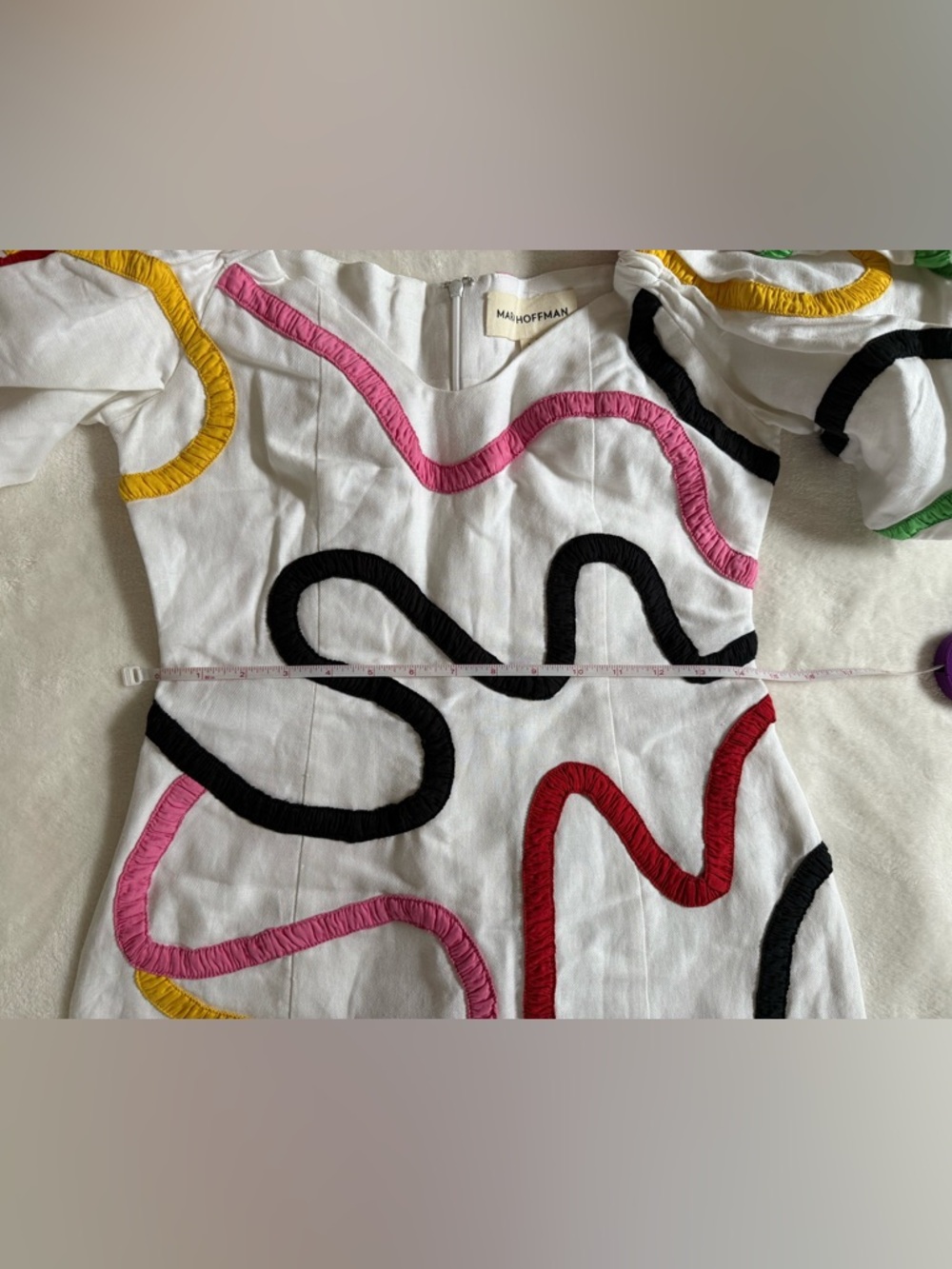 NWOT Mara Hoffman Namari Dress in white Multi Embroidery - Picture 10 of 10